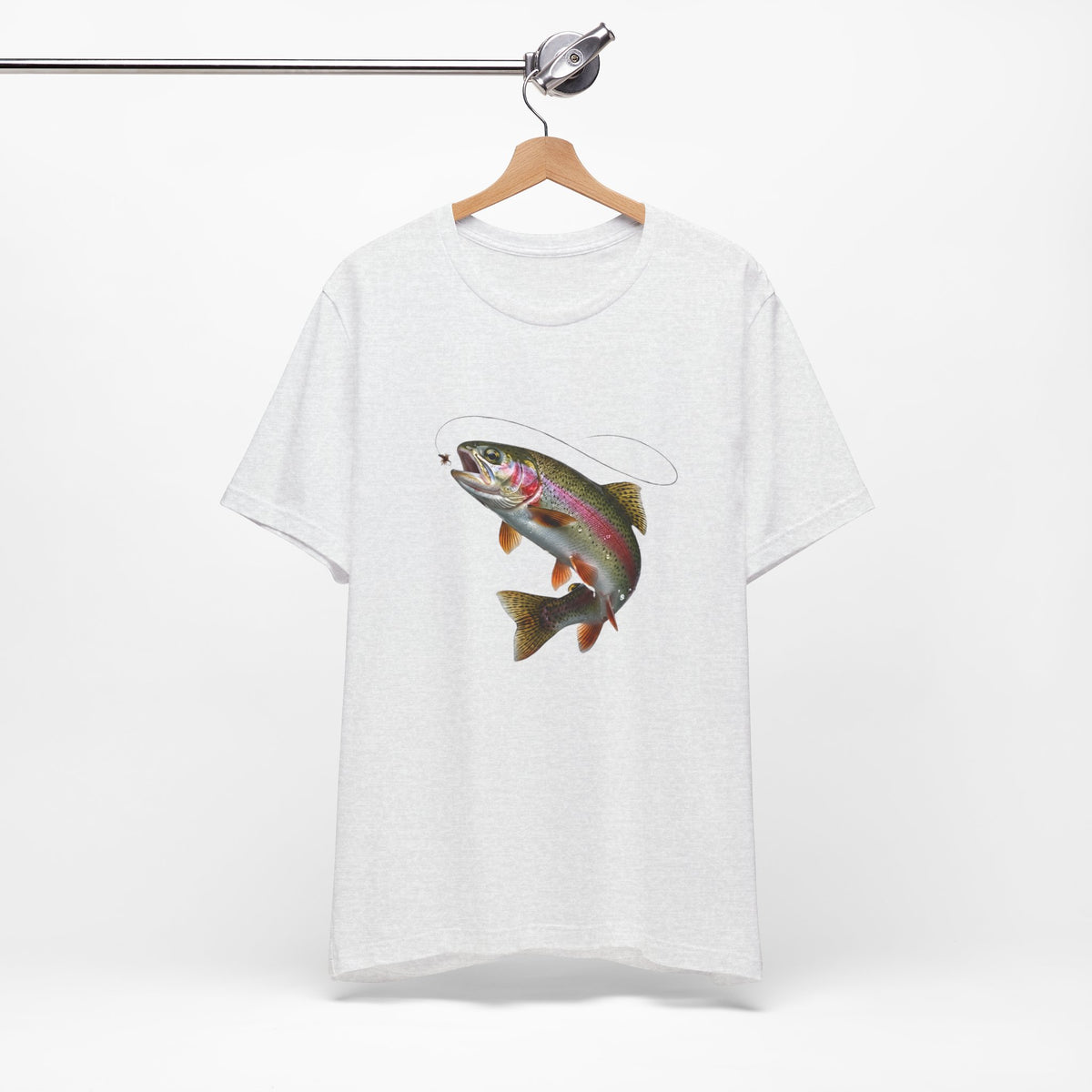 Rainbow Trout Chasing a Fly – Realistic Fly Fishing Graphic Tee