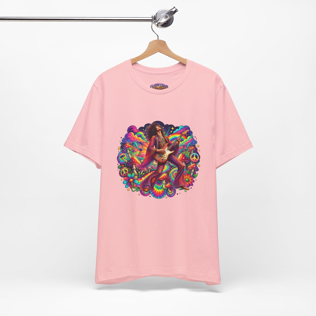 Psychedelic Rock Guitarist T-Shirt | Retro 60s Hippie Art