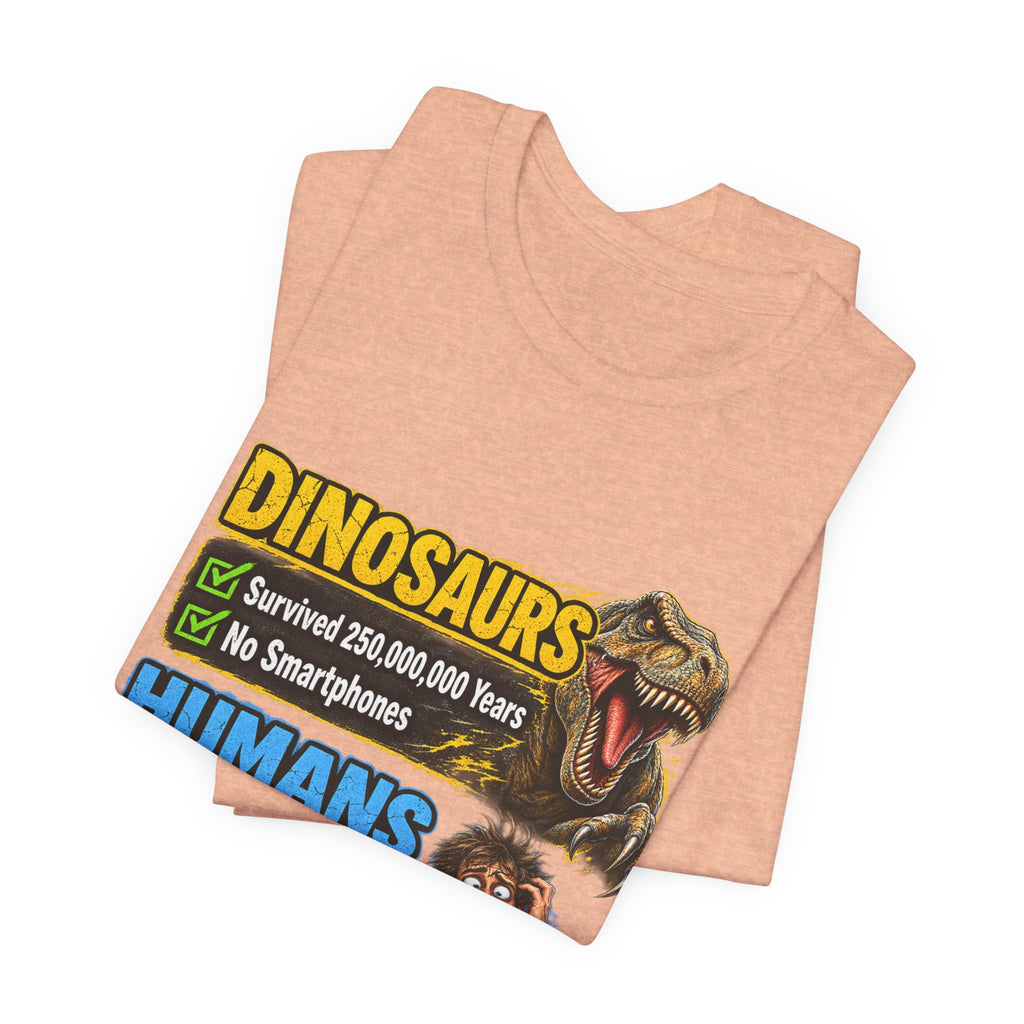 Dinosaurs' vs Humans – Survival Pending Funny Smartphone Graphic Tee