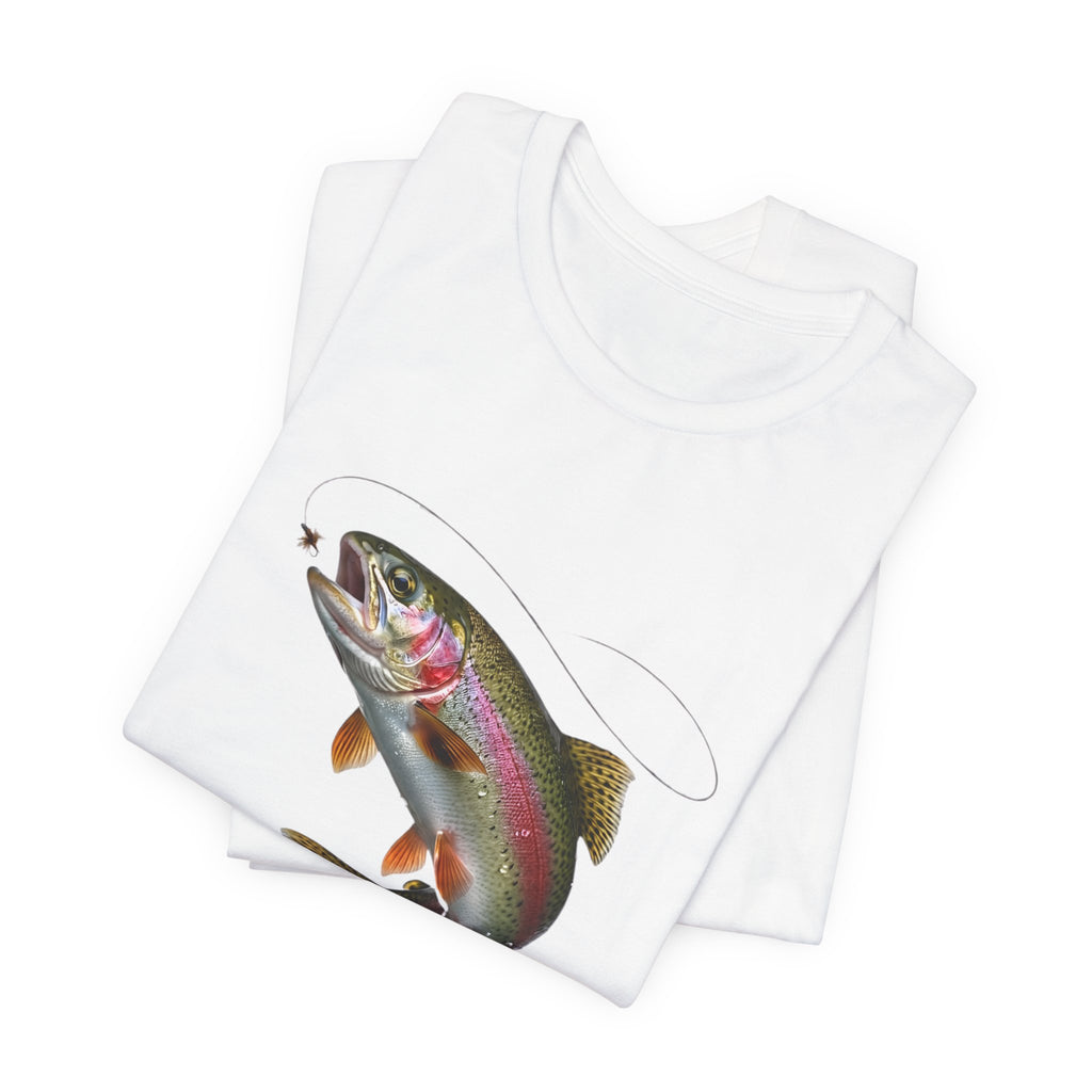 Rainbow Trout Chasing a Fly – Realistic Fly Fishing Graphic Tee