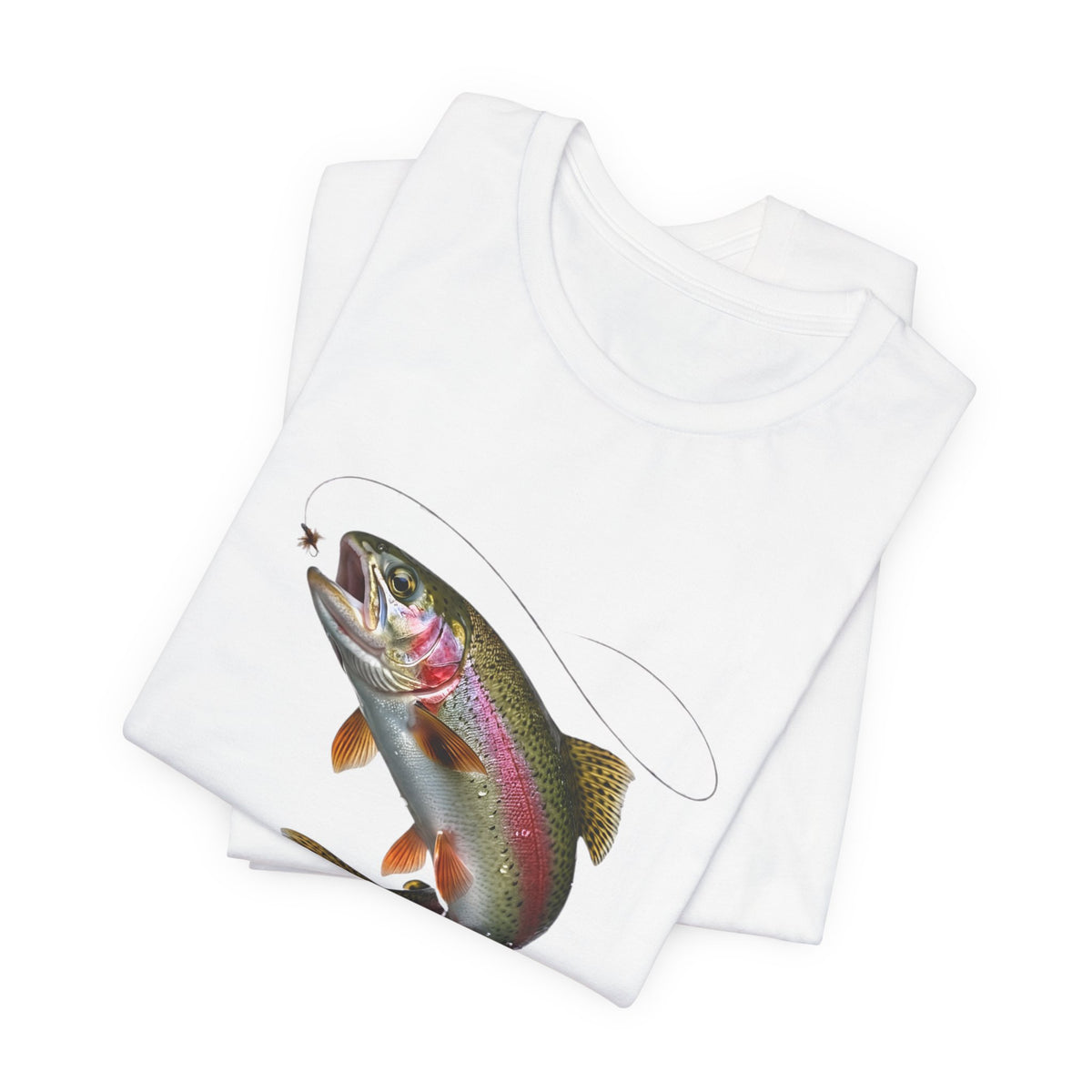 Rainbow Trout Chasing a Fly – Realistic Fly Fishing Graphic Tee