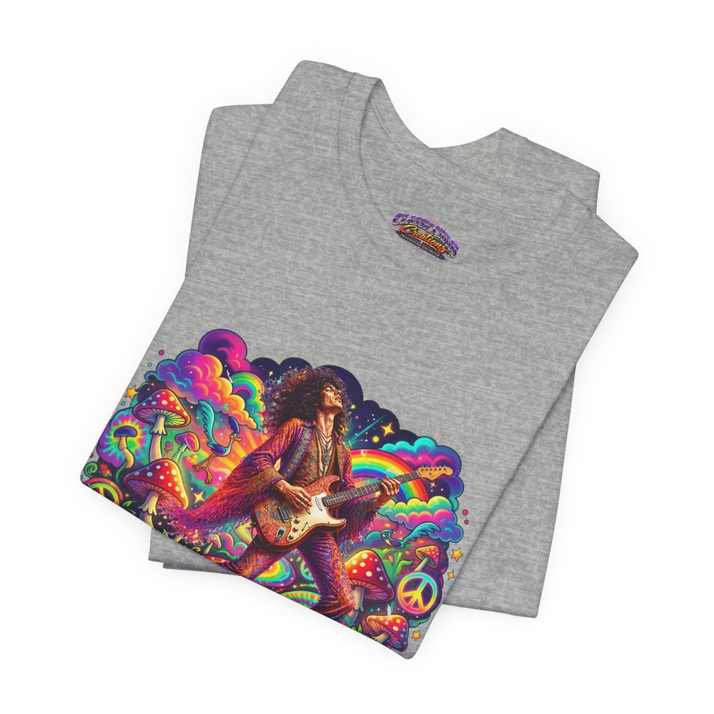 Psychedelic Rock Guitarist T-Shirt | Retro 60s Hippie Art