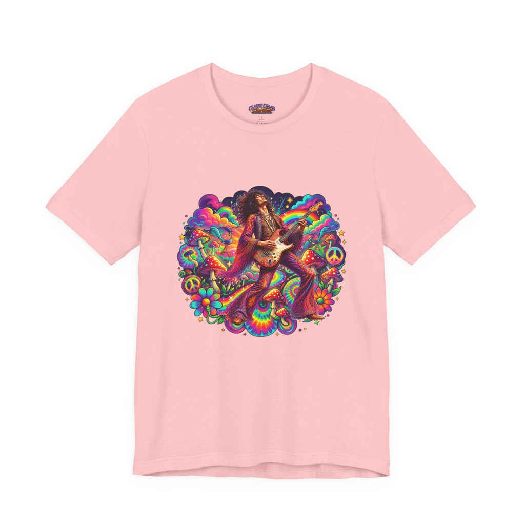Psychedelic Rock Guitarist T-Shirt | Retro 60s Hippie Art