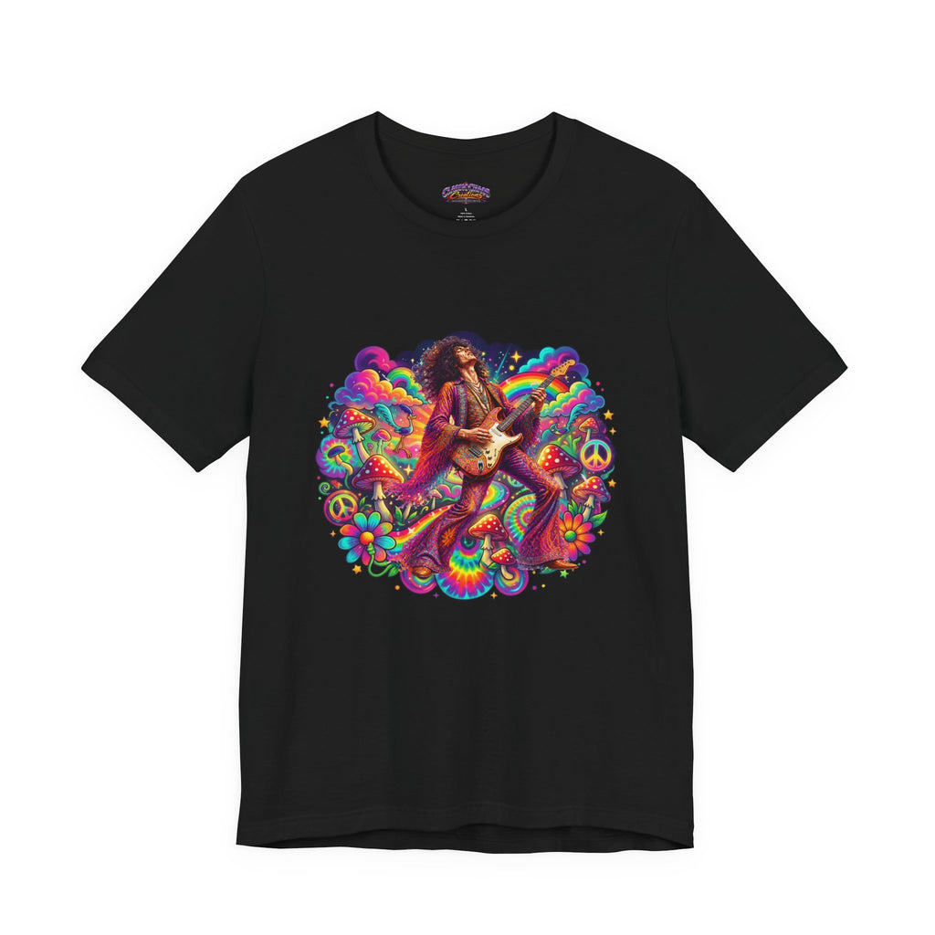 Psychedelic Rock Guitarist T-Shirt | Retro 60s Hippie Art
