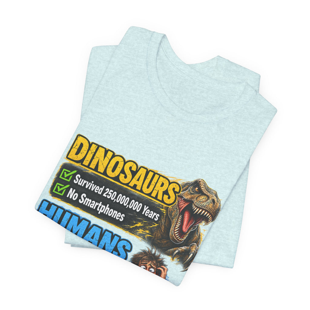 Dinosaurs' vs Humans – Survival Pending Funny Smartphone Graphic Tee