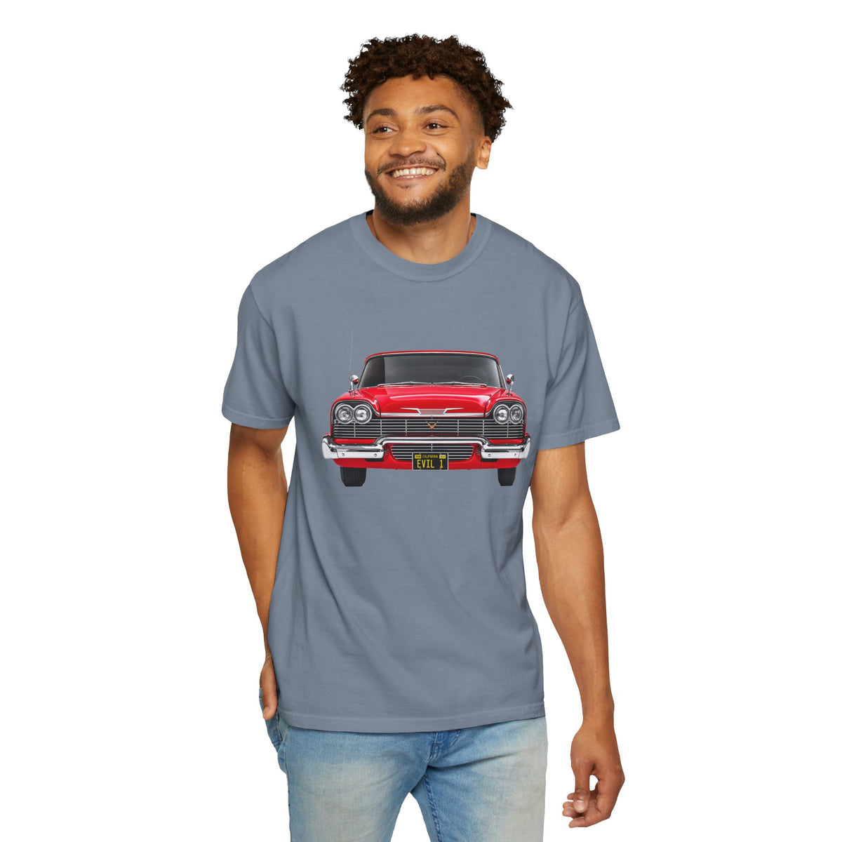 EVIL 1 – Red Classic Custom Car Front View T-Shirt