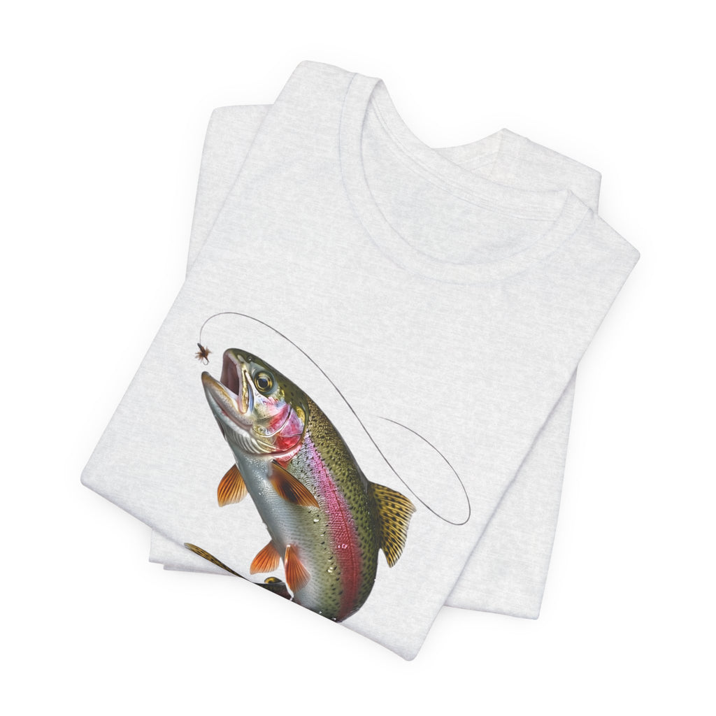 Rainbow Trout Chasing a Fly – Realistic Fly Fishing Graphic Tee