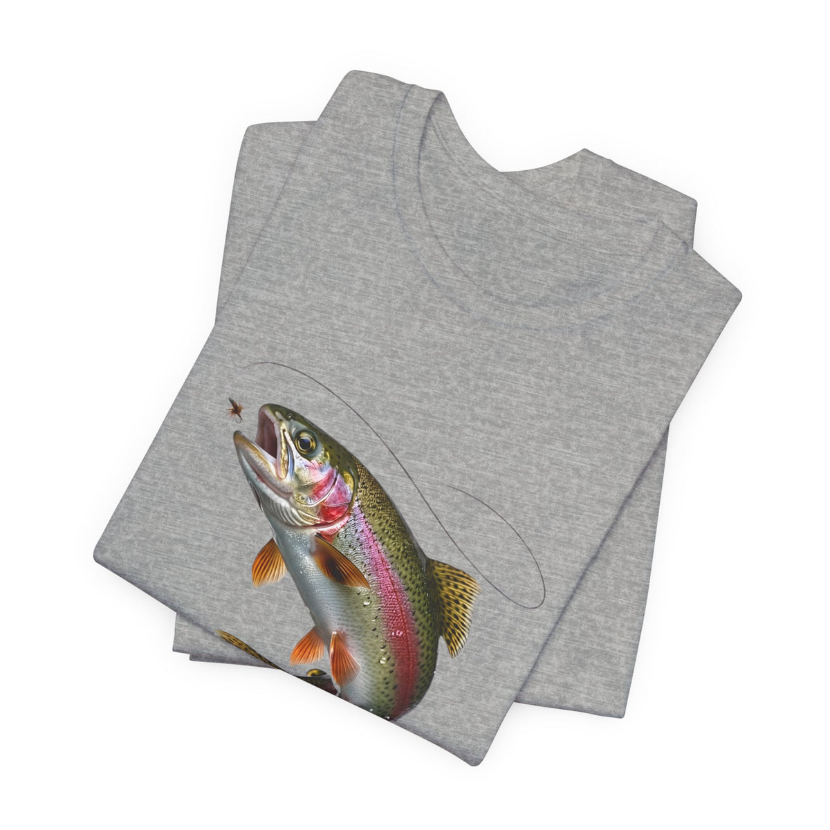 Rainbow Trout Chasing a Fly – Realistic Fly Fishing Graphic Tee