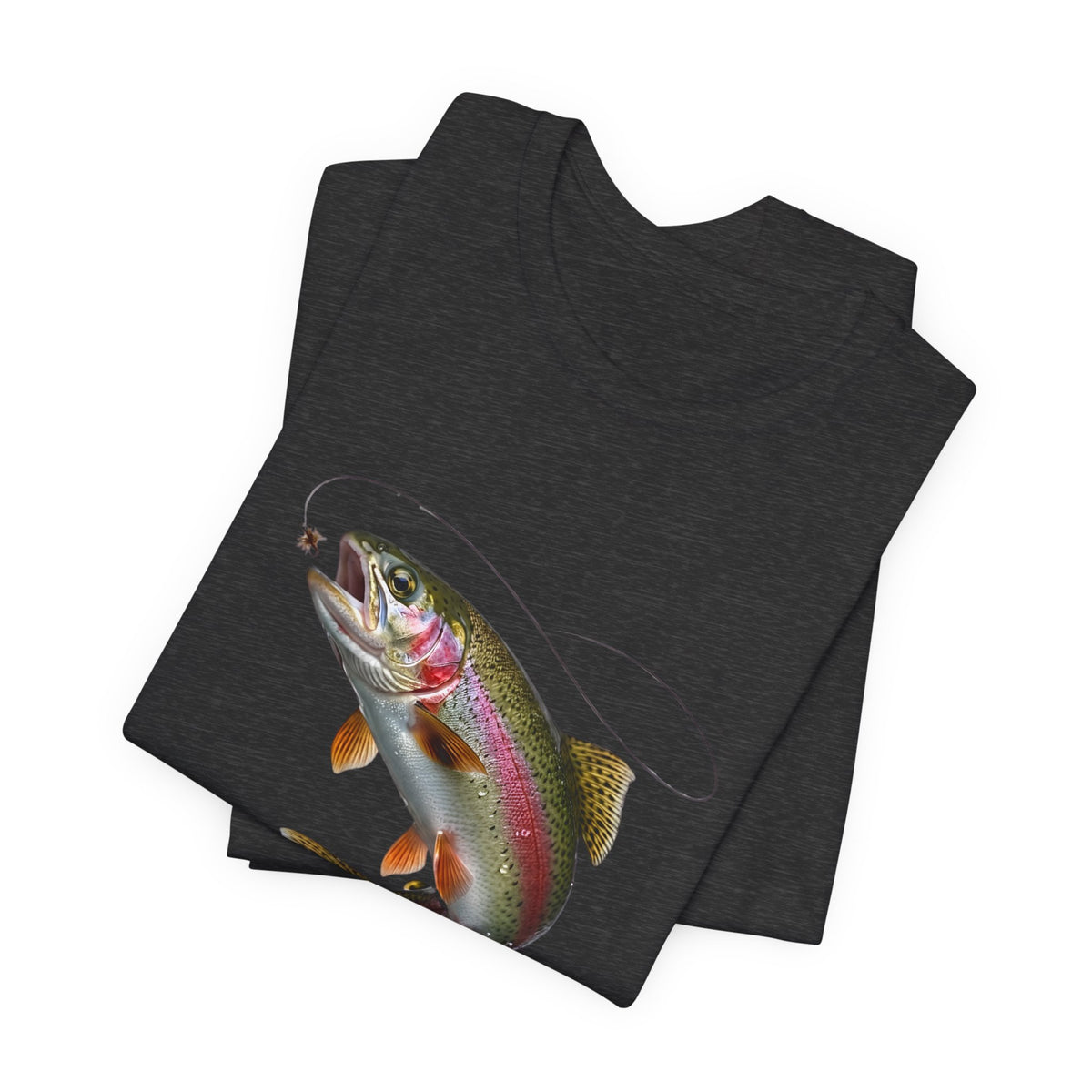 Rainbow Trout Chasing a Fly – Realistic Fly Fishing Graphic Tee