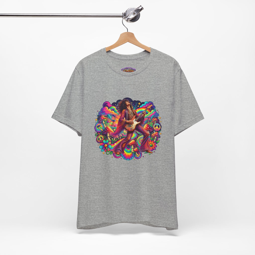 Psychedelic Rock Guitarist T-Shirt | Retro 60s Hippie Art