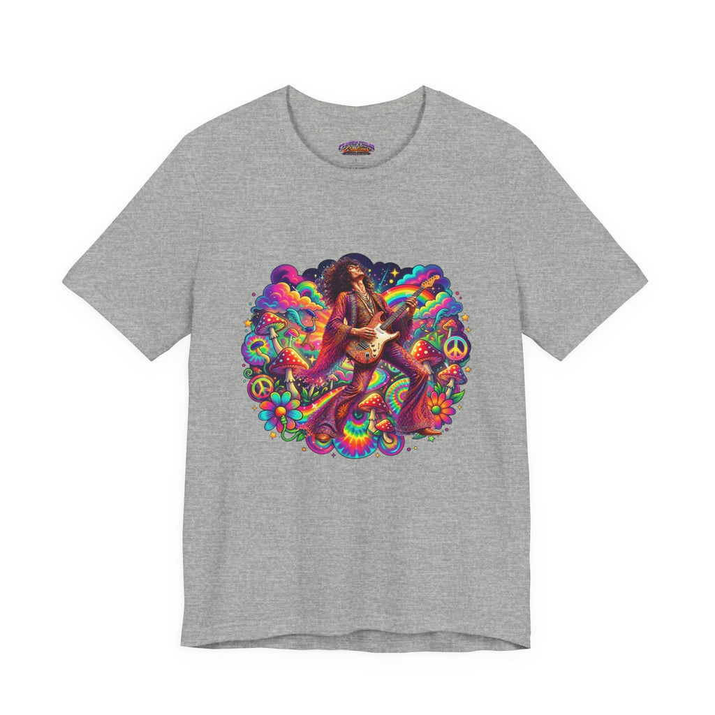 Psychedelic Rock Guitarist T-Shirt | Retro 60s Hippie Art