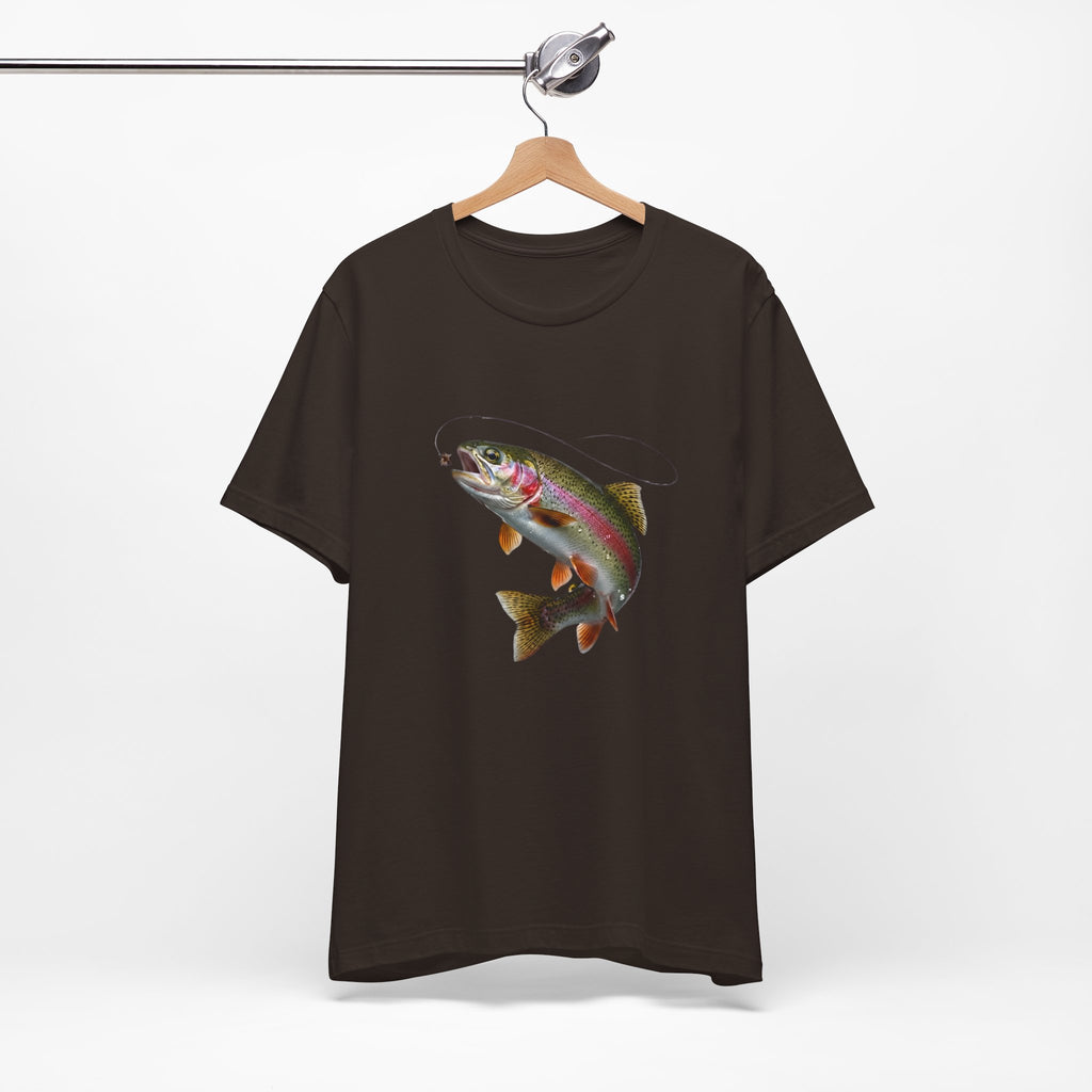 Rainbow Trout Chasing a Fly – Realistic Fly Fishing Graphic Tee