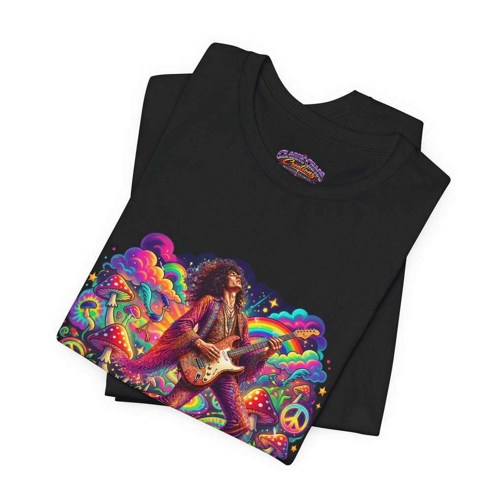 Psychedelic Rock Guitarist T-Shirt | Retro 60s Hippie Art