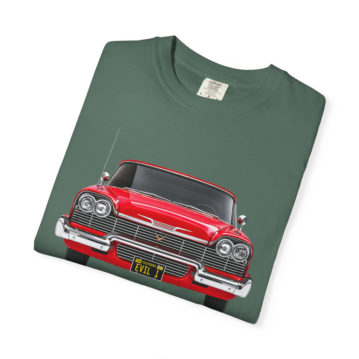 EVIL 1 – Red Classic Custom Car Front View T-Shirt