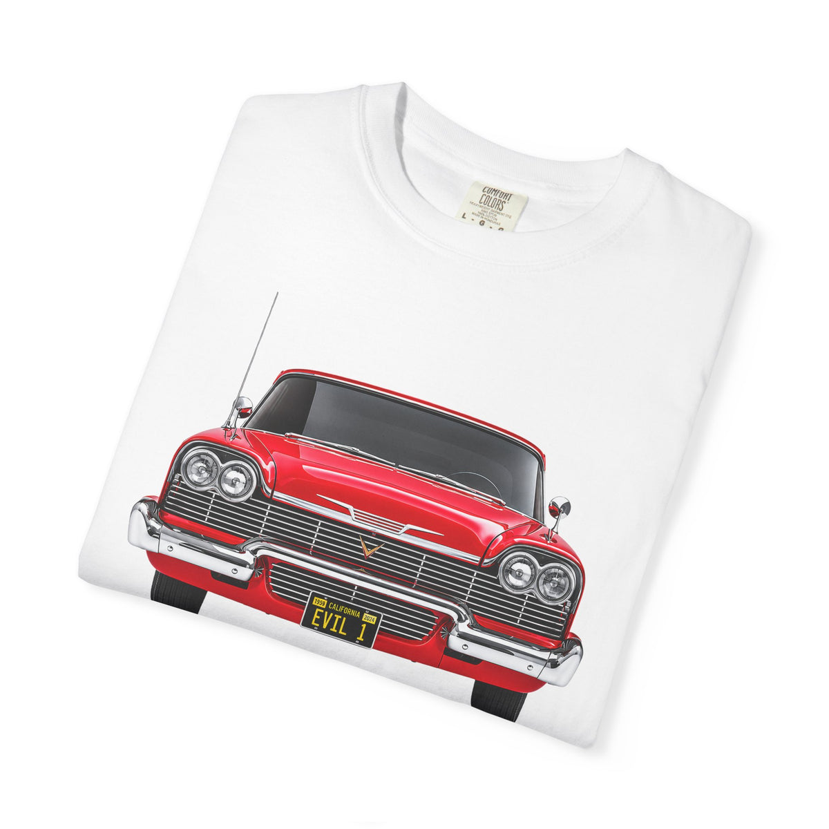 EVIL 1 – Red Classic Custom Car Front View T-Shirt