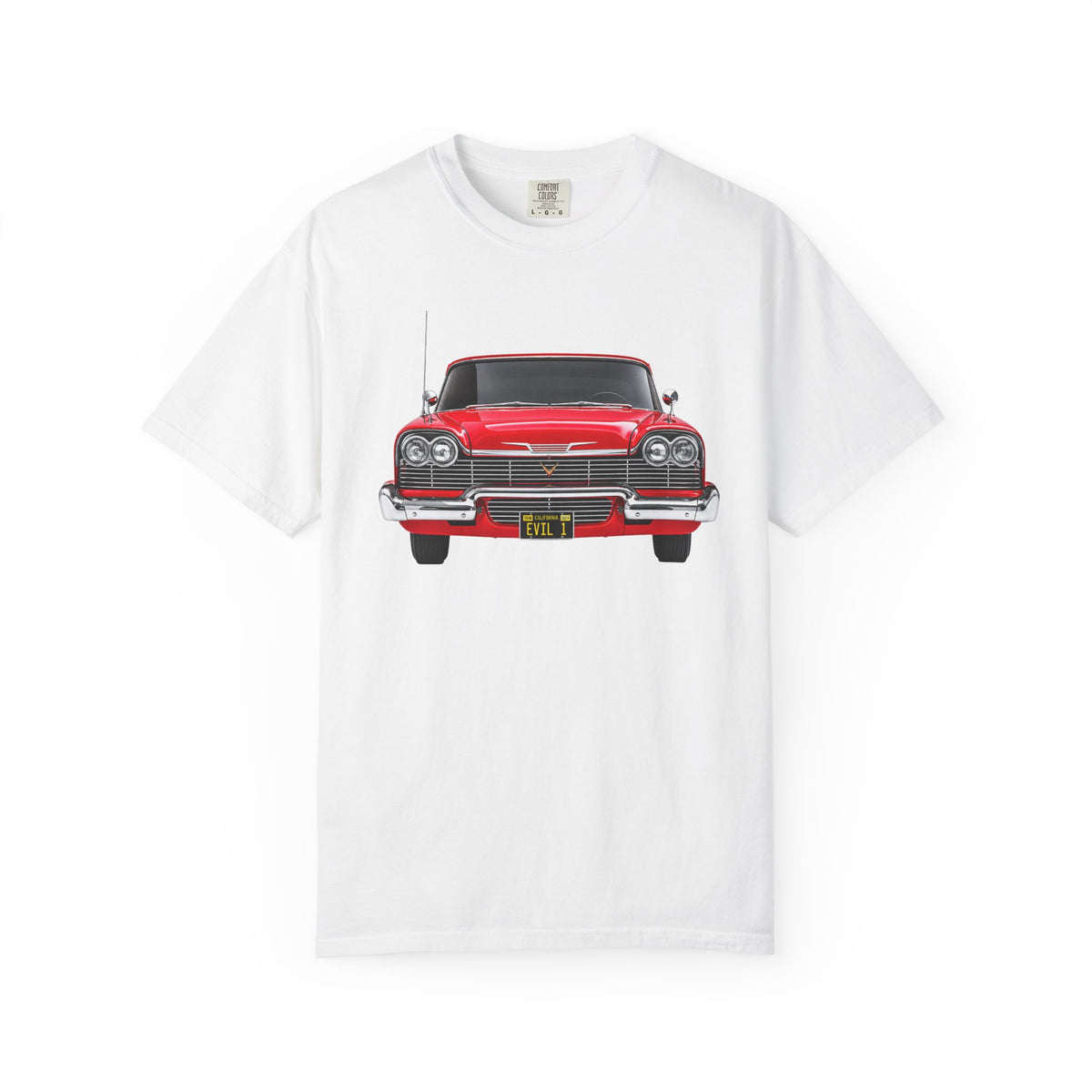 EVIL 1 – Red Classic Custom Car Front View T-Shirt