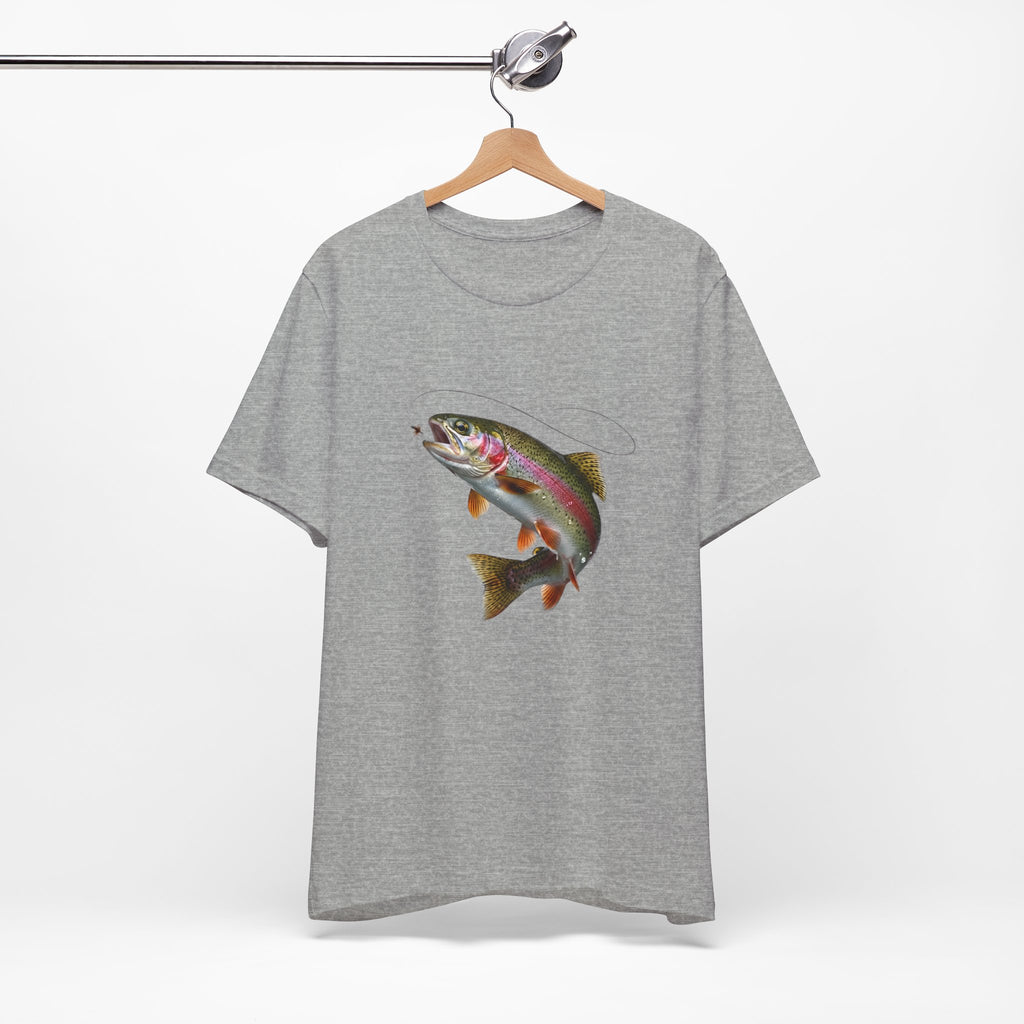 Rainbow Trout Chasing a Fly – Realistic Fly Fishing Graphic Tee