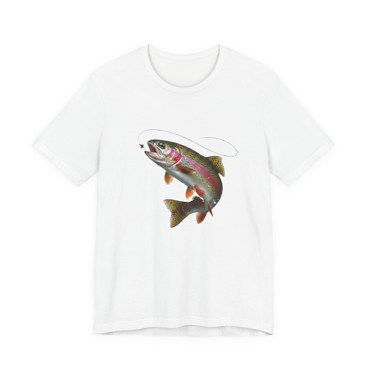 Rainbow Trout Chasing a Fly – Realistic Fly Fishing Graphic Tee