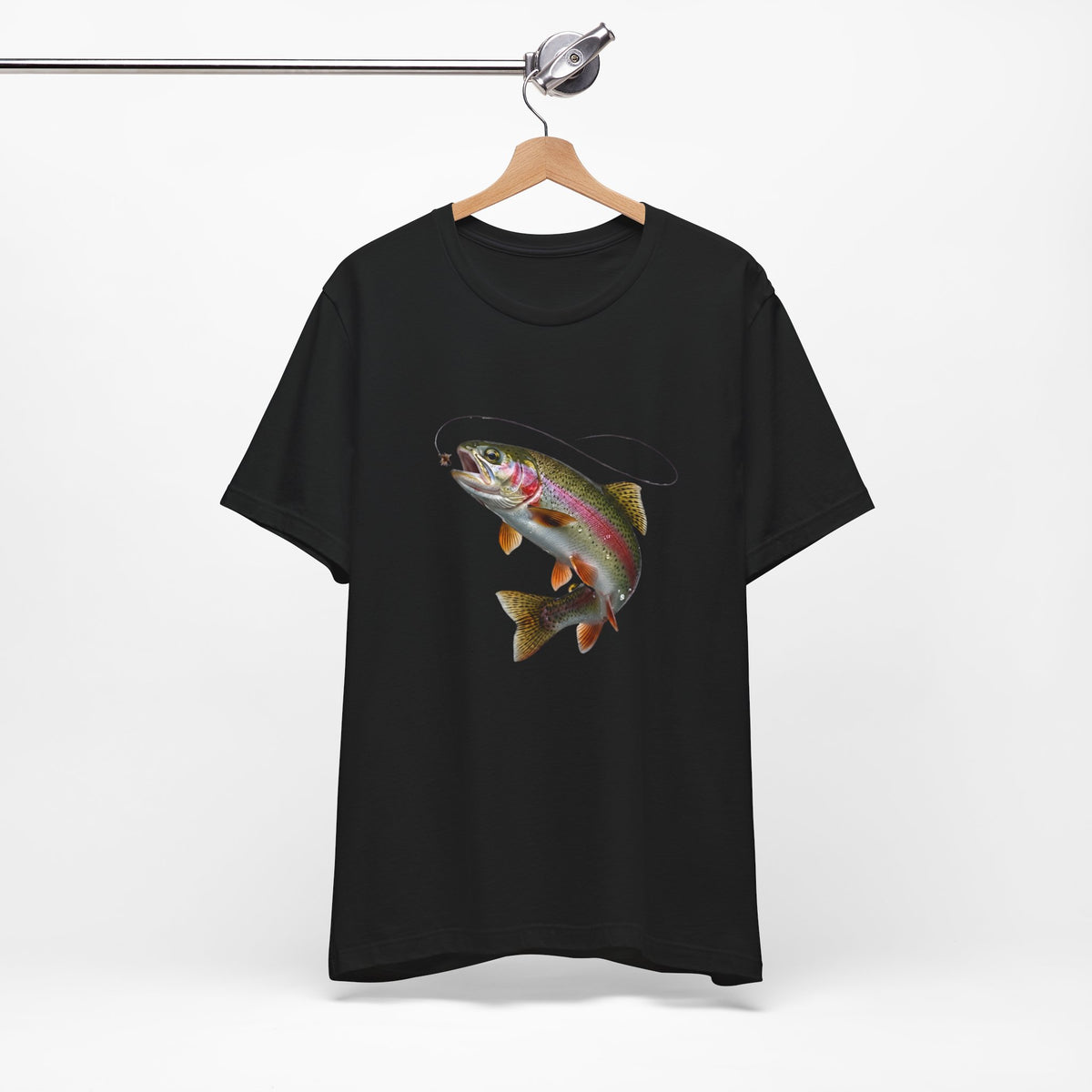Rainbow Trout Chasing a Fly – Realistic Fly Fishing Graphic Tee