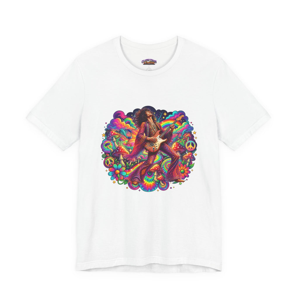 Psychedelic Rock Guitarist T-Shirt | Retro 60s Hippie Art