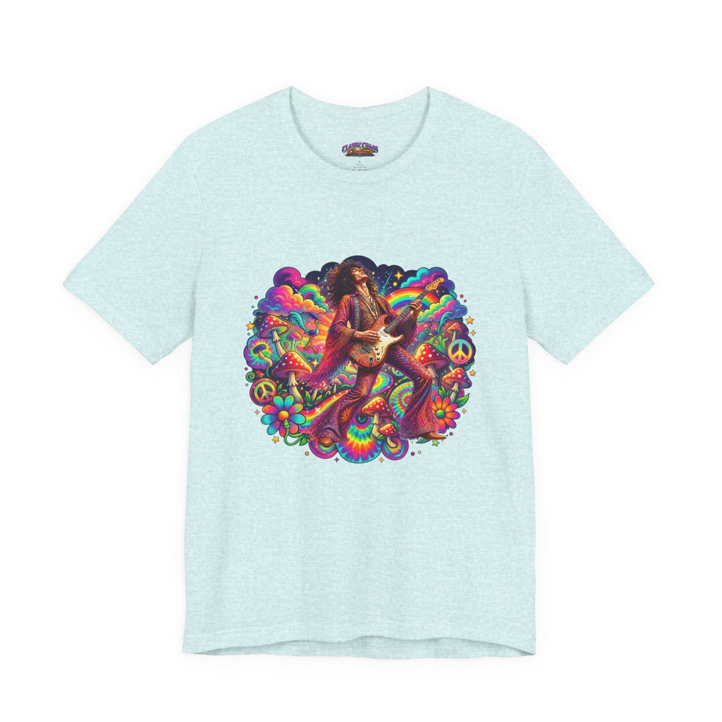 Psychedelic Rock Guitarist T-Shirt | Retro 60s Hippie Art