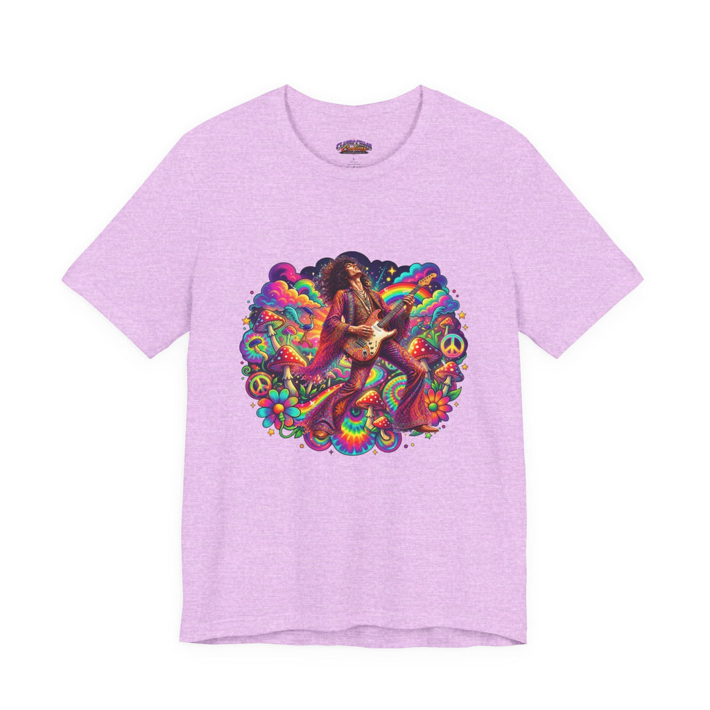 Psychedelic Rock Guitarist T-Shirt | Retro 60s Hippie Art