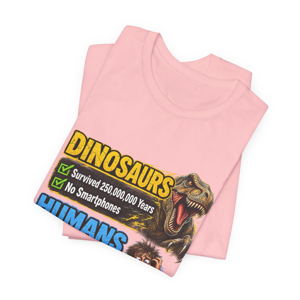 Dinosaurs' vs Humans – Survival Pending Funny Smartphone Graphic Tee