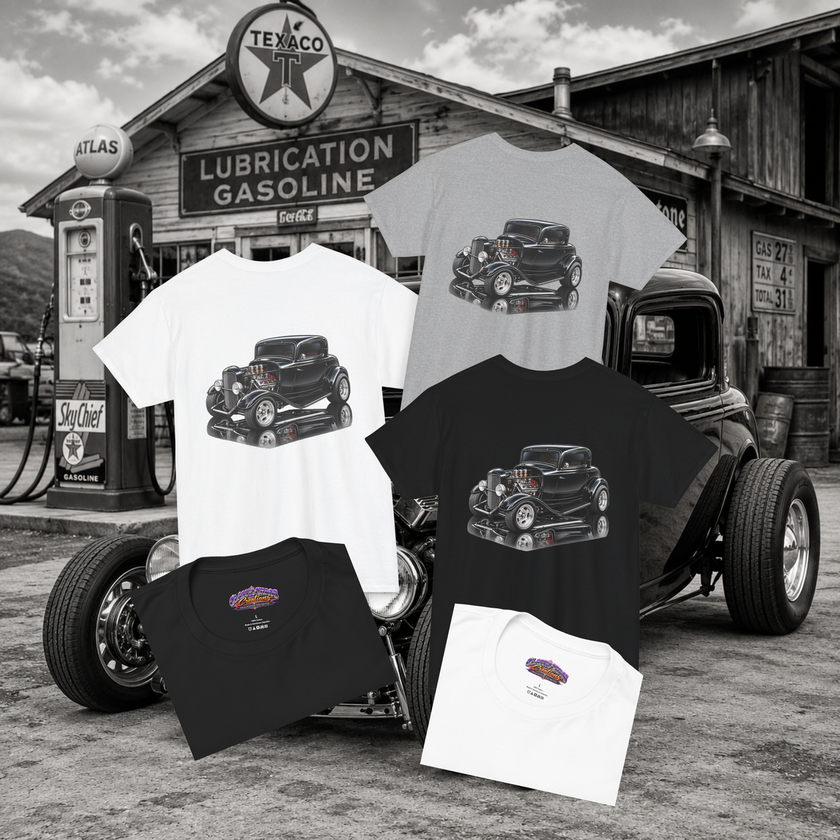 1932 Ford Deuce Coupe – Black Hot Rod Classic Car T-Shirt