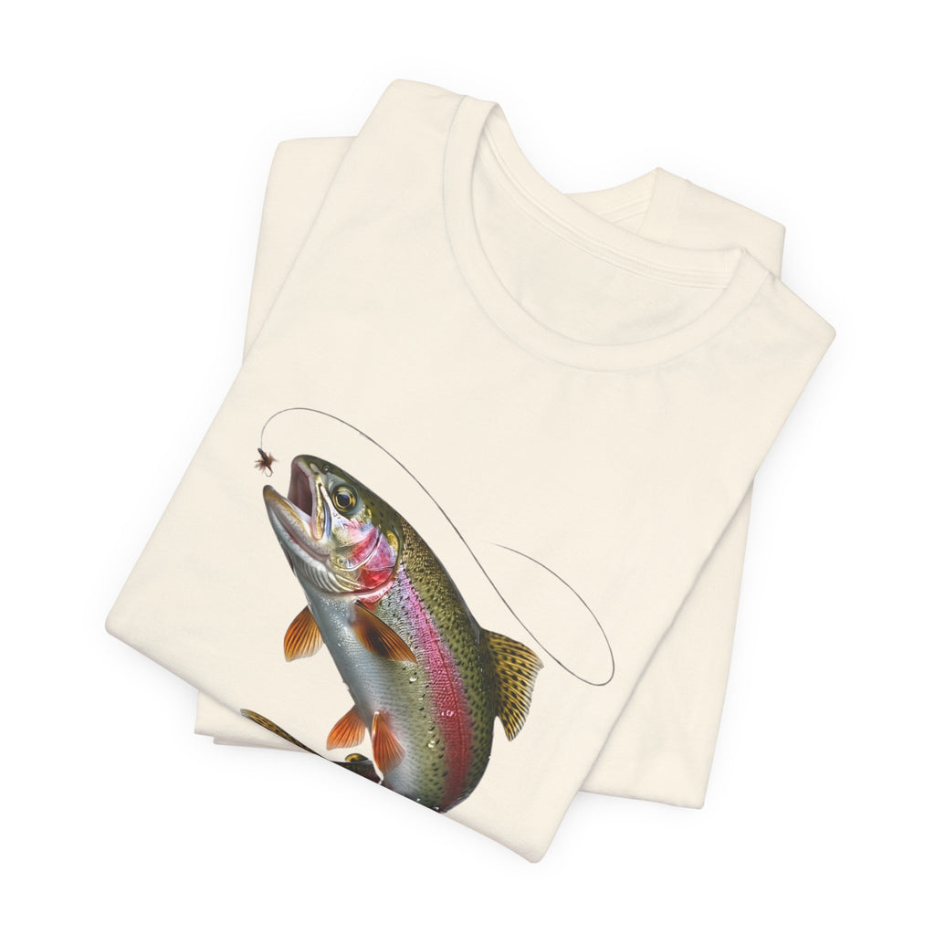 Rainbow Trout Chasing a Fly – Realistic Fly Fishing Graphic Tee