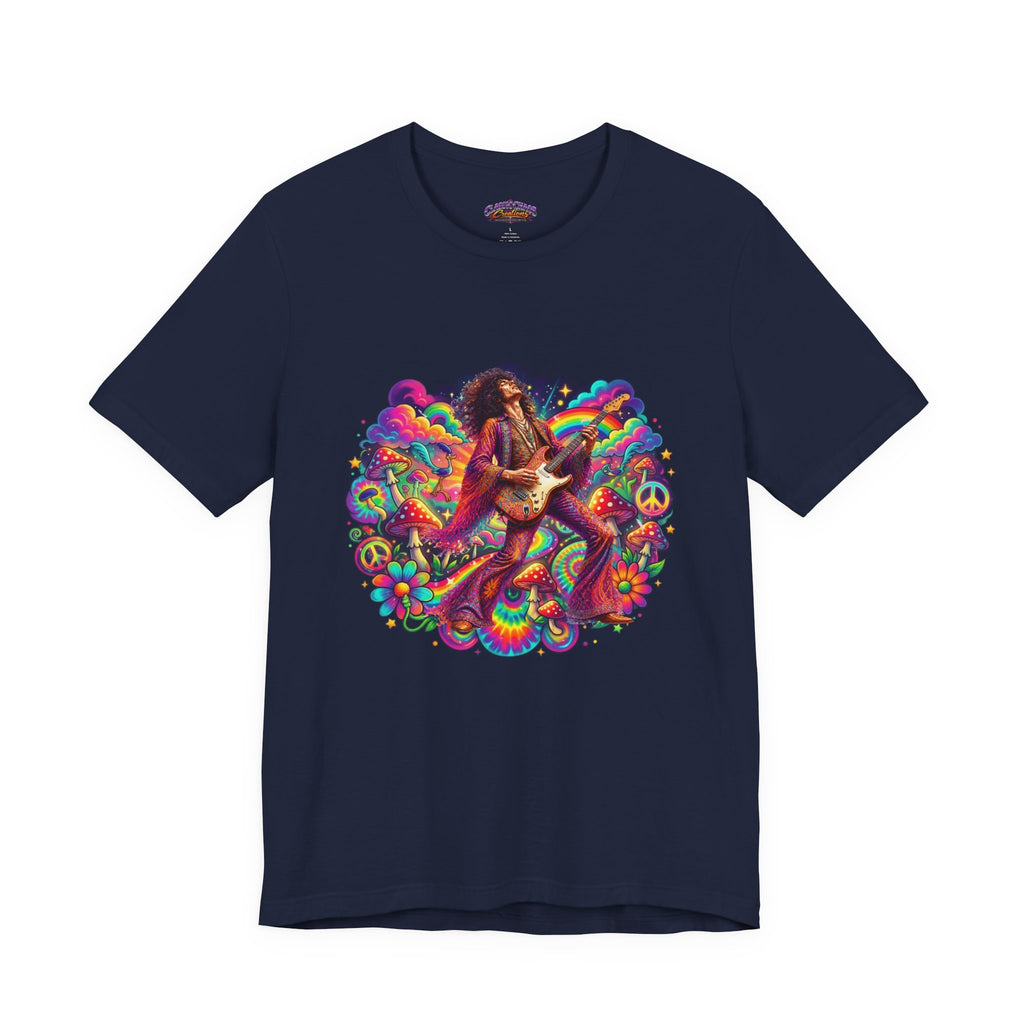 Psychedelic Rock Guitarist T-Shirt | Retro 60s Hippie Art