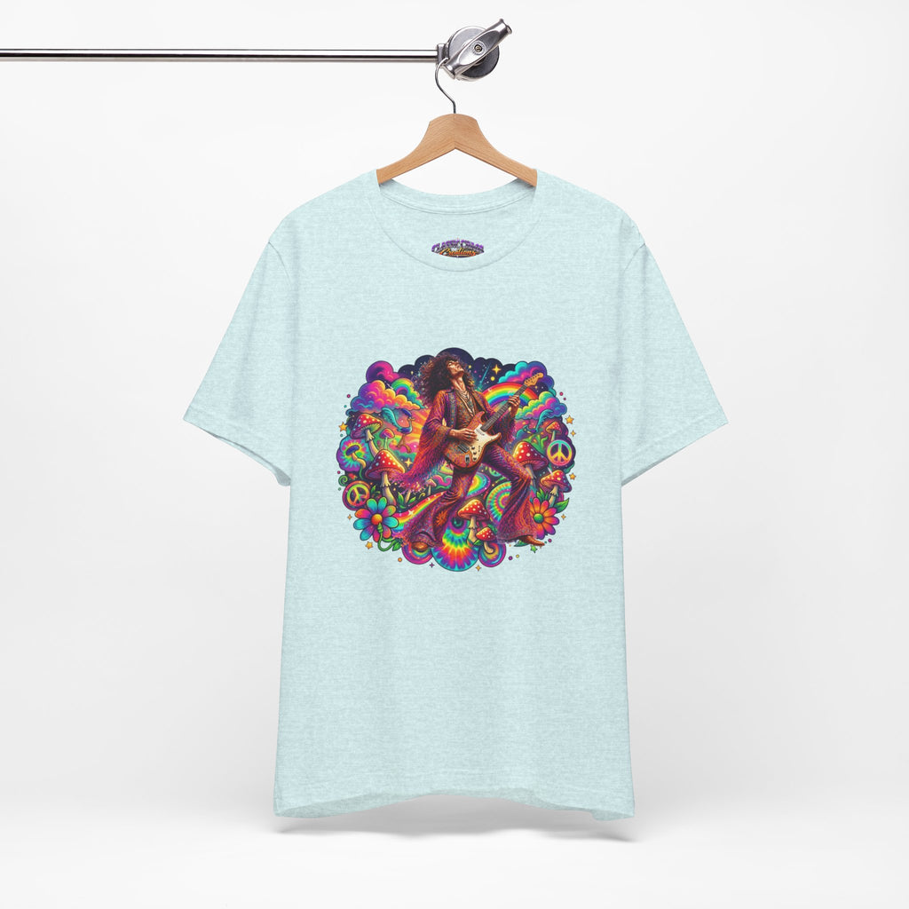 Psychedelic Rock Guitarist T-Shirt | Retro 60s Hippie Art