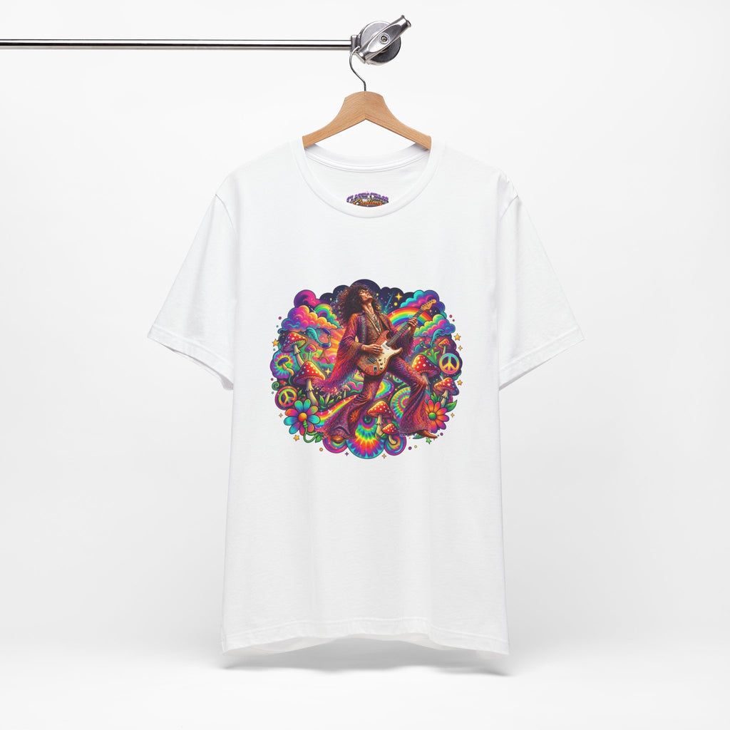 Psychedelic Rock Guitarist T-Shirt | Retro 60s Hippie Art