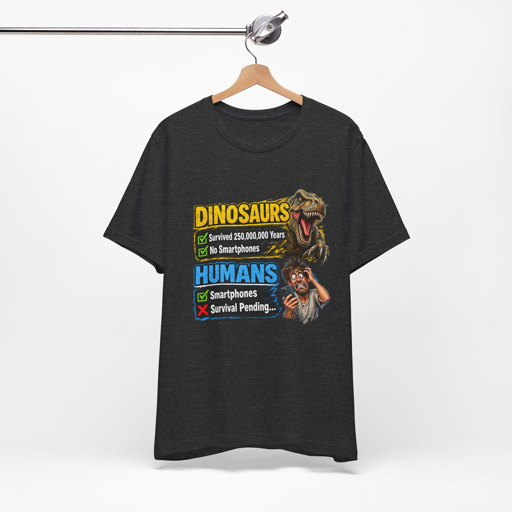Dinosaurs' vs Humans – Survival Pending Funny Smartphone Graphic Tee