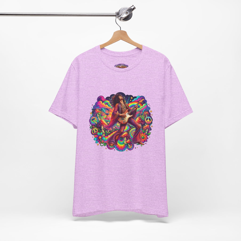 Psychedelic Rock Guitarist T-Shirt | Retro 60s Hippie Art