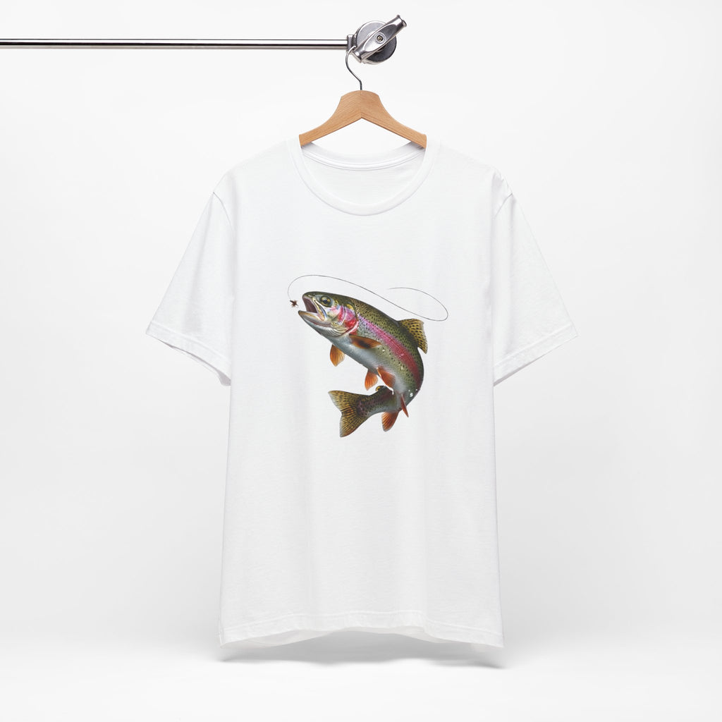Rainbow Trout Chasing a Fly – Realistic Fly Fishing Graphic Tee