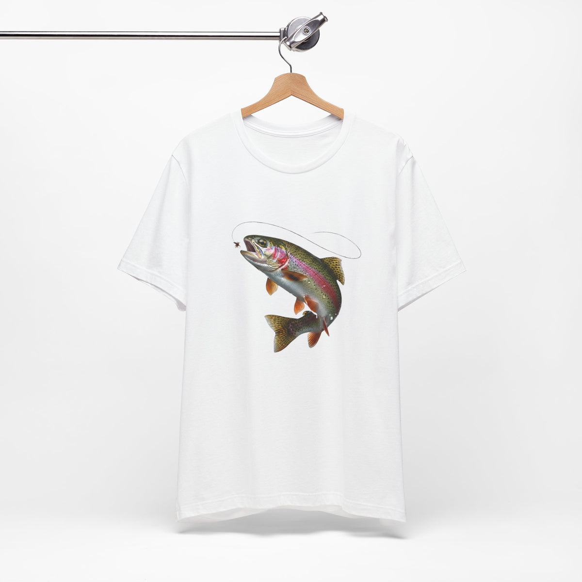 Rainbow Trout Chasing a Fly – Realistic Fly Fishing Graphic Tee