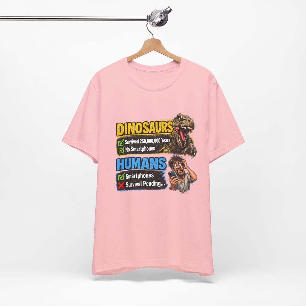 Dinosaurs' vs Humans – Survival Pending Funny Smartphone Graphic Tee