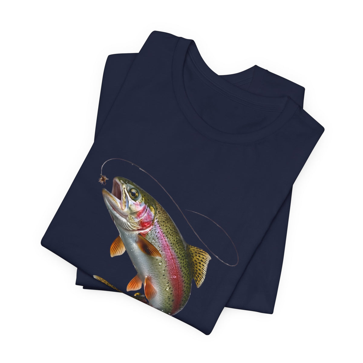 Rainbow Trout Chasing a Fly – Realistic Fly Fishing Graphic Tee