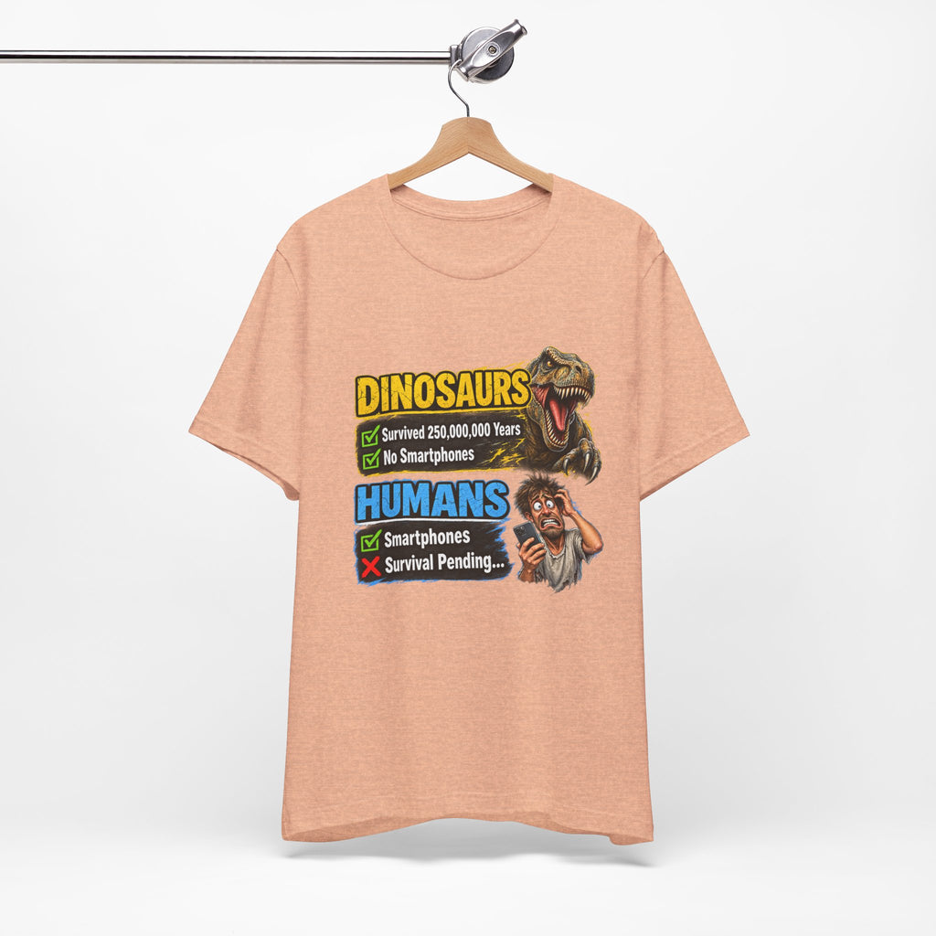 Dinosaurs' vs Humans – Survival Pending Funny Smartphone Graphic Tee