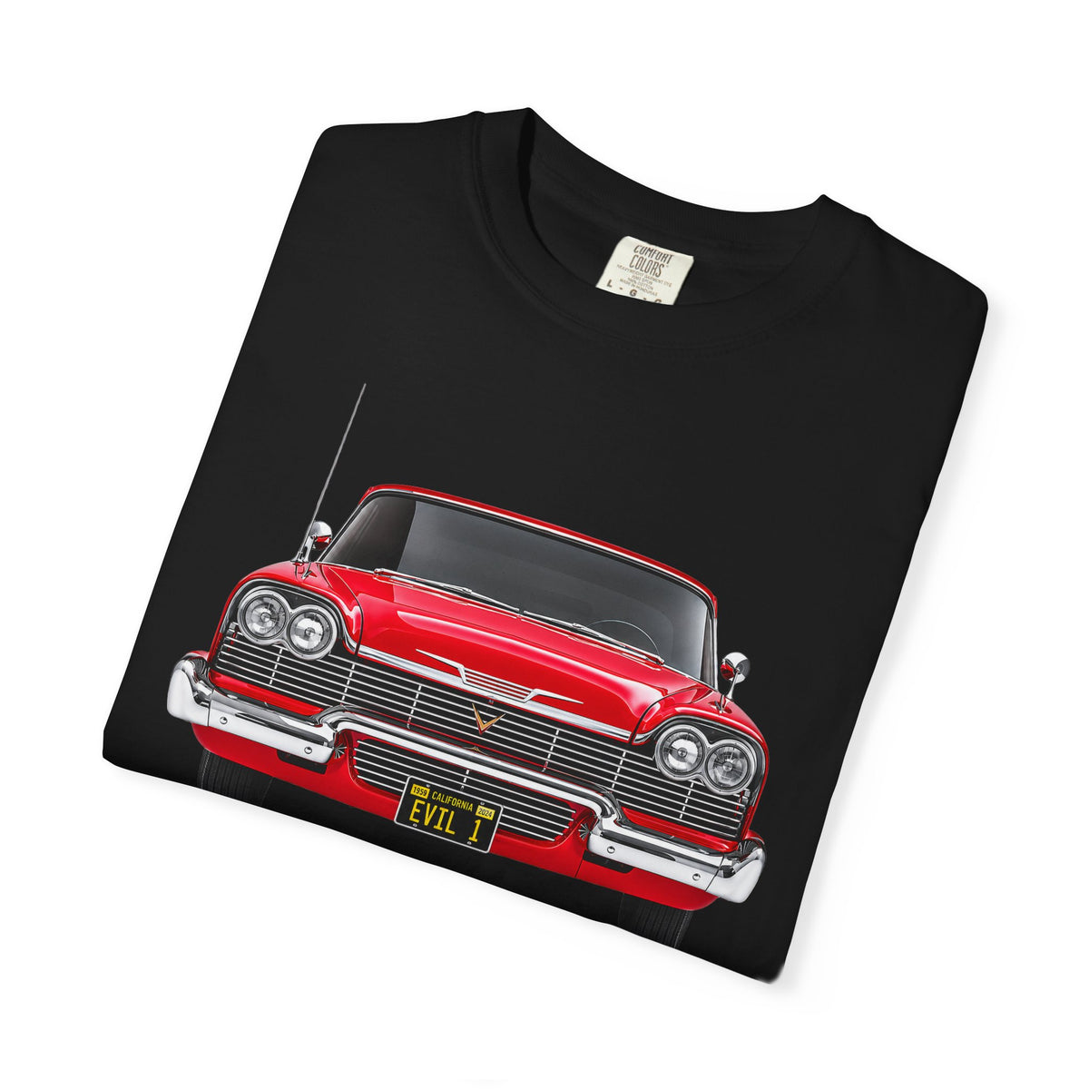 EVIL 1 – Red Classic Custom Car Front View T-Shirt