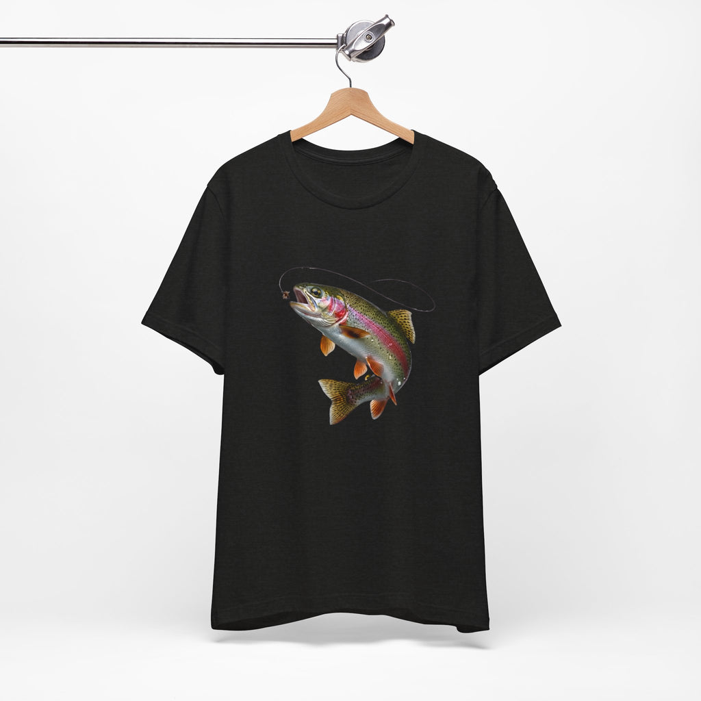 Rainbow Trout Chasing a Fly – Realistic Fly Fishing Graphic Tee