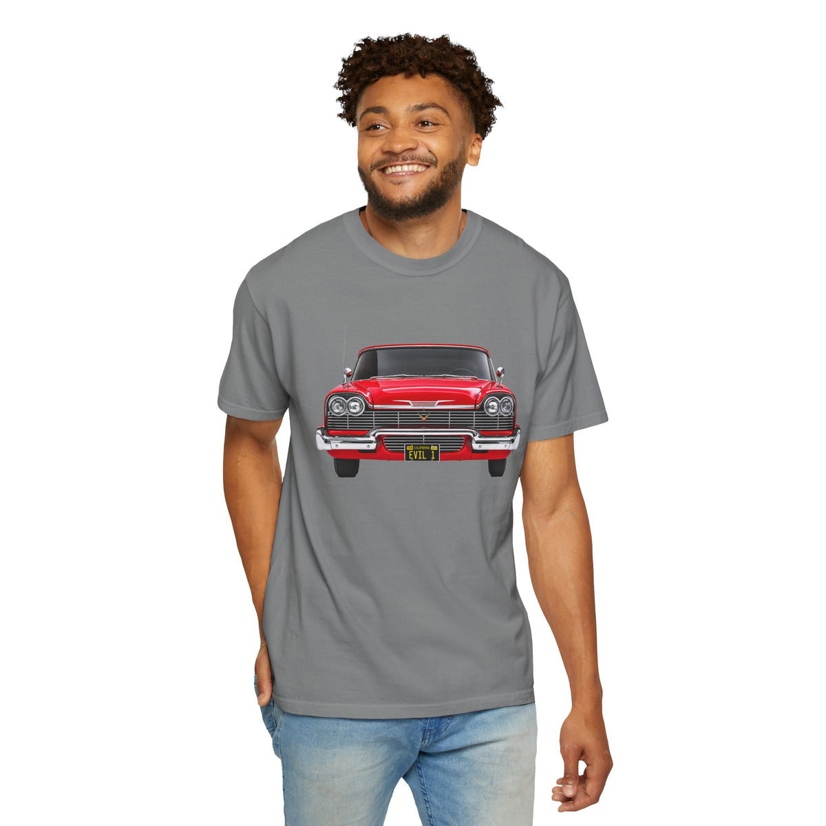 EVIL 1 – Red Classic Custom Car Front View T-Shirt