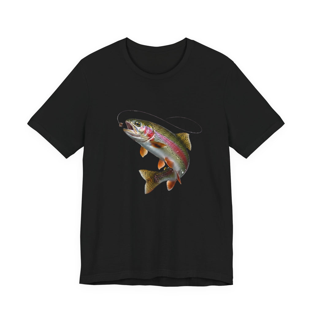 Rainbow Trout Chasing a Fly – Realistic Fly Fishing Graphic Tee