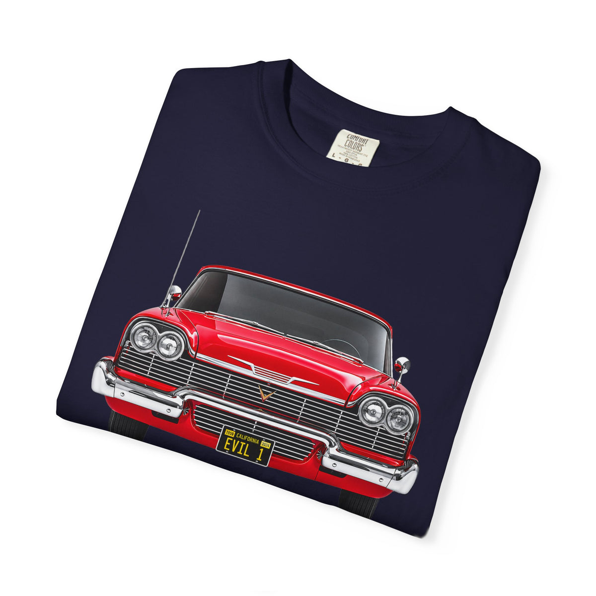 EVIL 1 – Red Classic Custom Car Front View T-Shirt