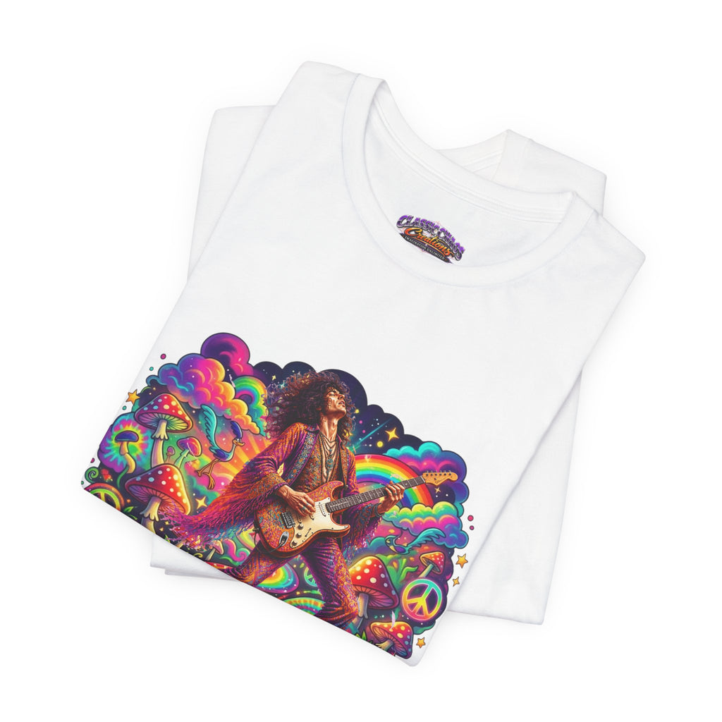 Psychedelic Rock Guitarist T-Shirt | Retro 60s Hippie Art