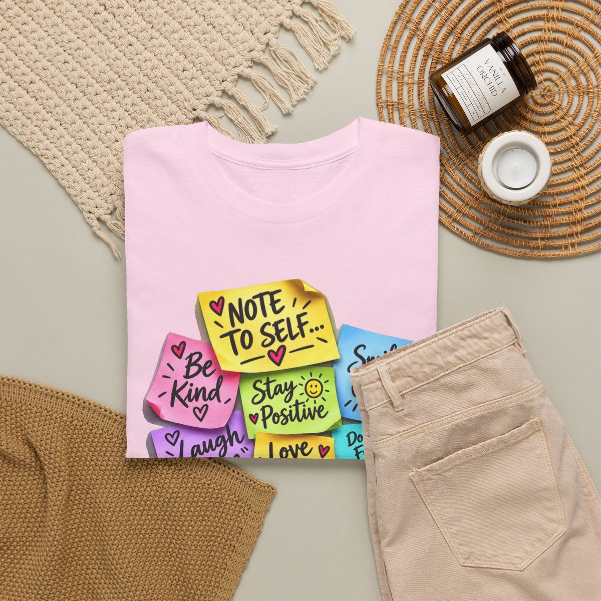 Note to Self Positive Sticky Notes T-Shirt – Be Kind, Stay Positive & You’re Special