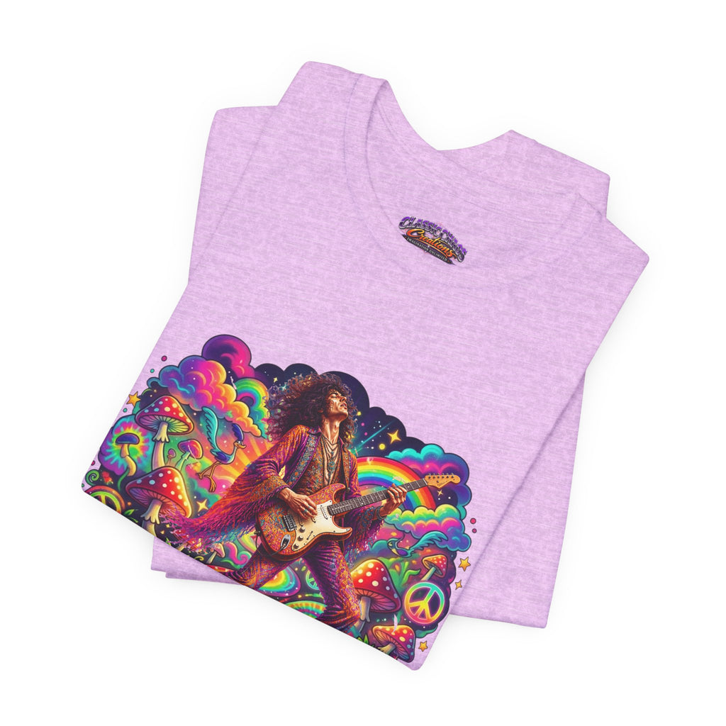 Psychedelic Rock Guitarist T-Shirt | Retro 60s Hippie Art