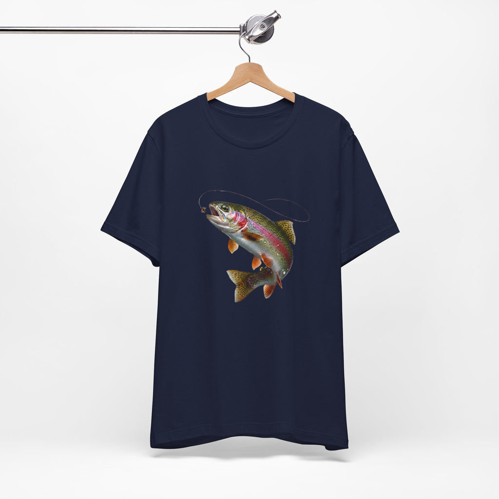 Rainbow Trout Chasing a Fly – Realistic Fly Fishing Graphic Tee