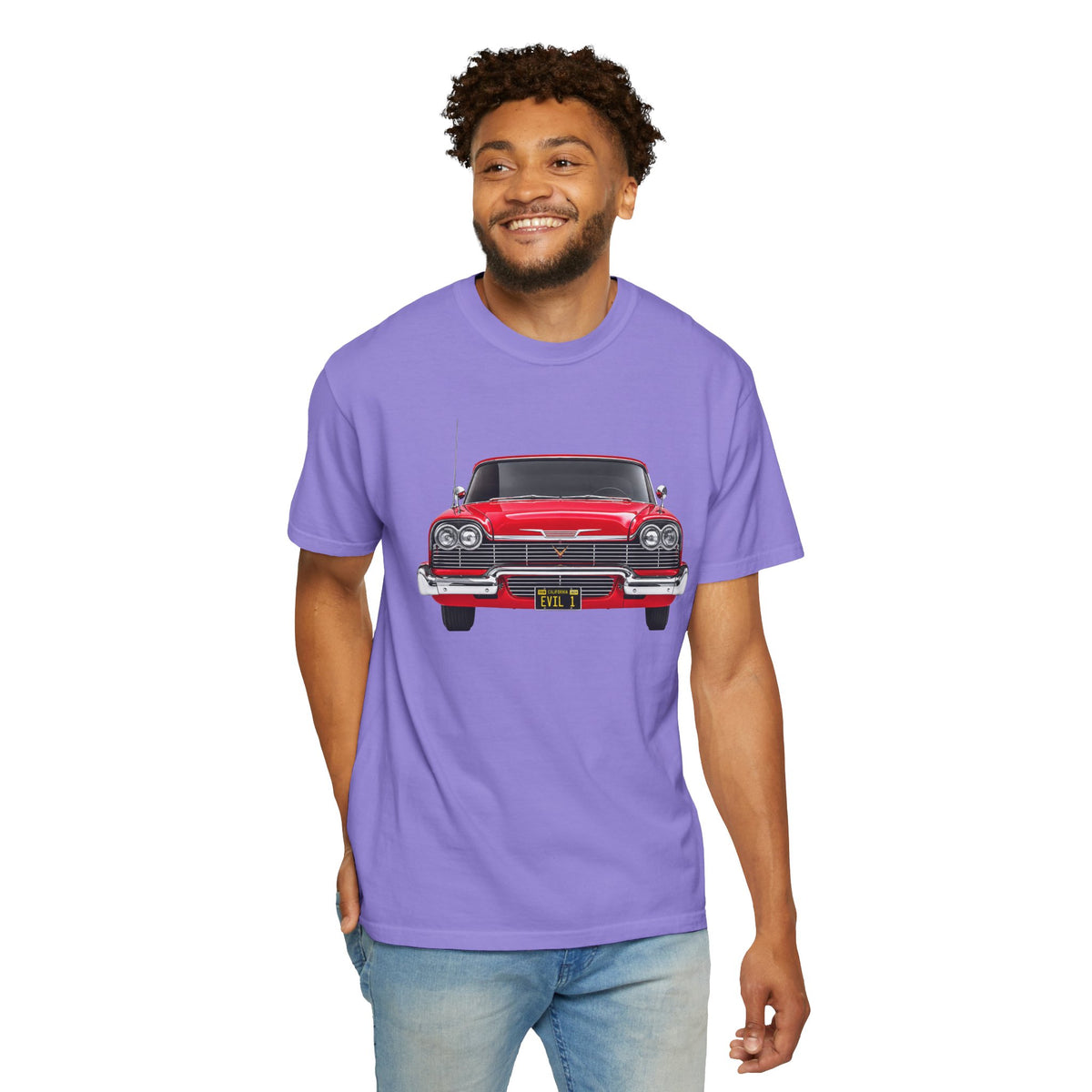 EVIL 1 – Red Classic Custom Car Front View T-Shirt