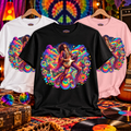 Psychedelic Rock Guitarist T-Shirt | Retro 60s Hippie Art